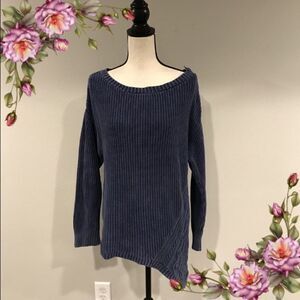 Maurices denim color Long sleeve asymmetrical sweater